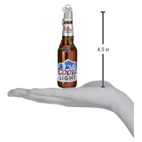 Old World Christmas Holiday Coors Light Bottle Ornament    