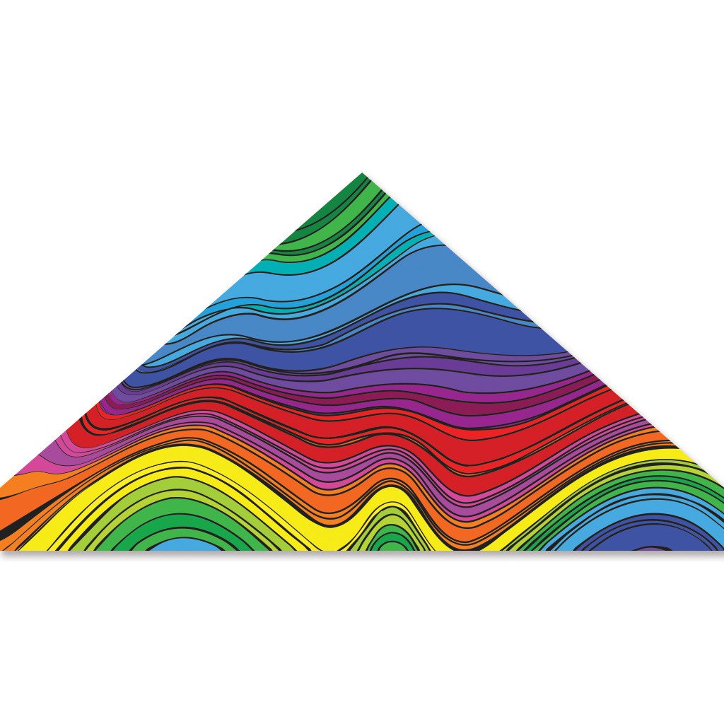 Electromagnetic Rainbow - 56 Inch Delta Kite    