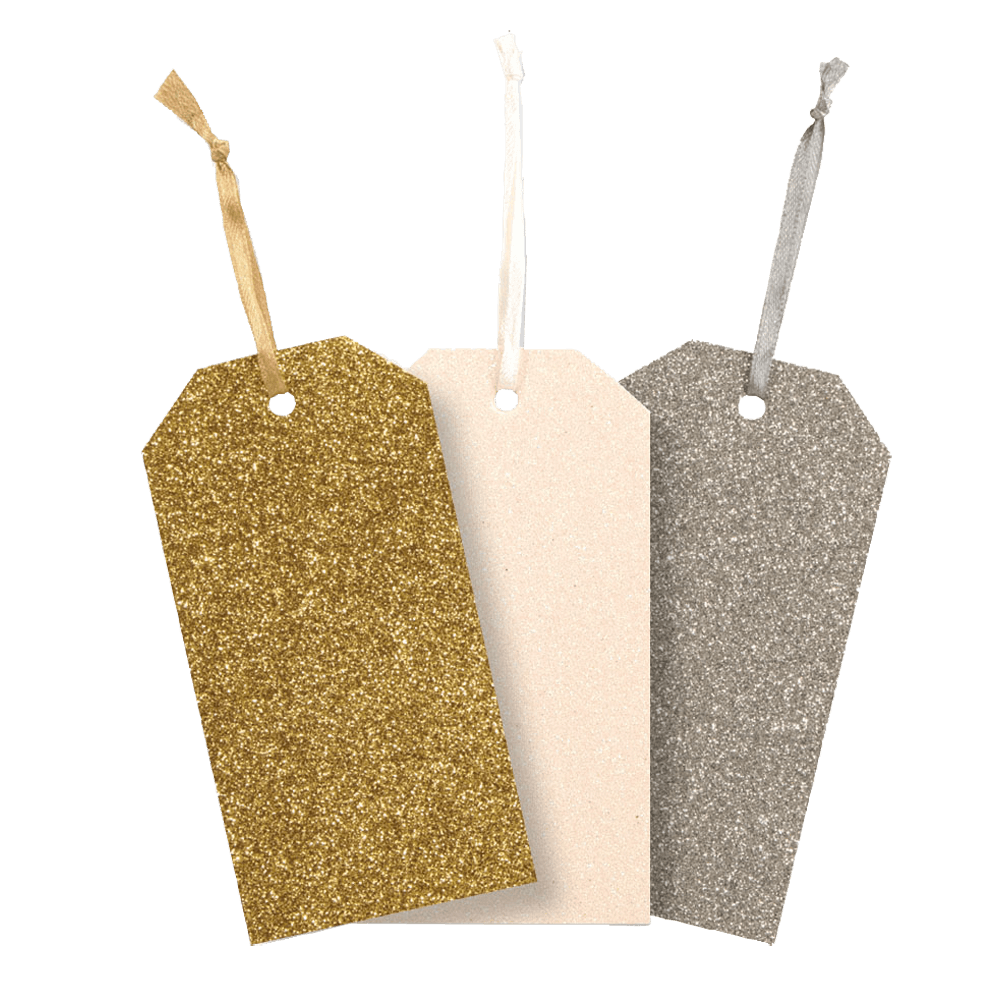 Shimmer Glitter Gift Tags    