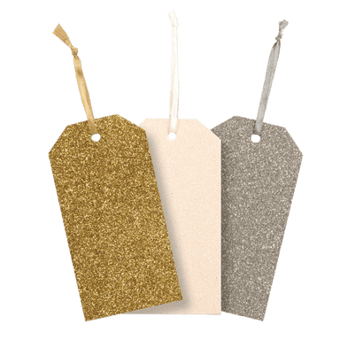 Shimmer Glitter Gift Tags    