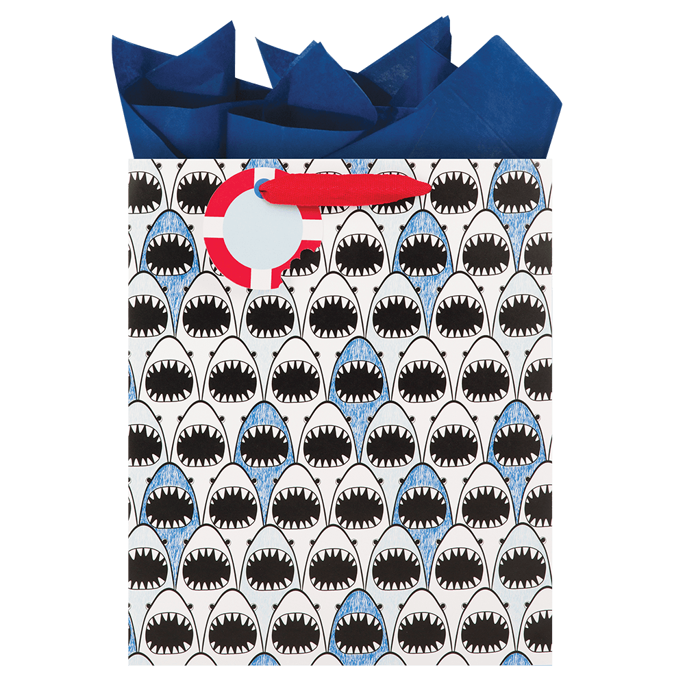 Shark Line Up - Large Gift Bag    