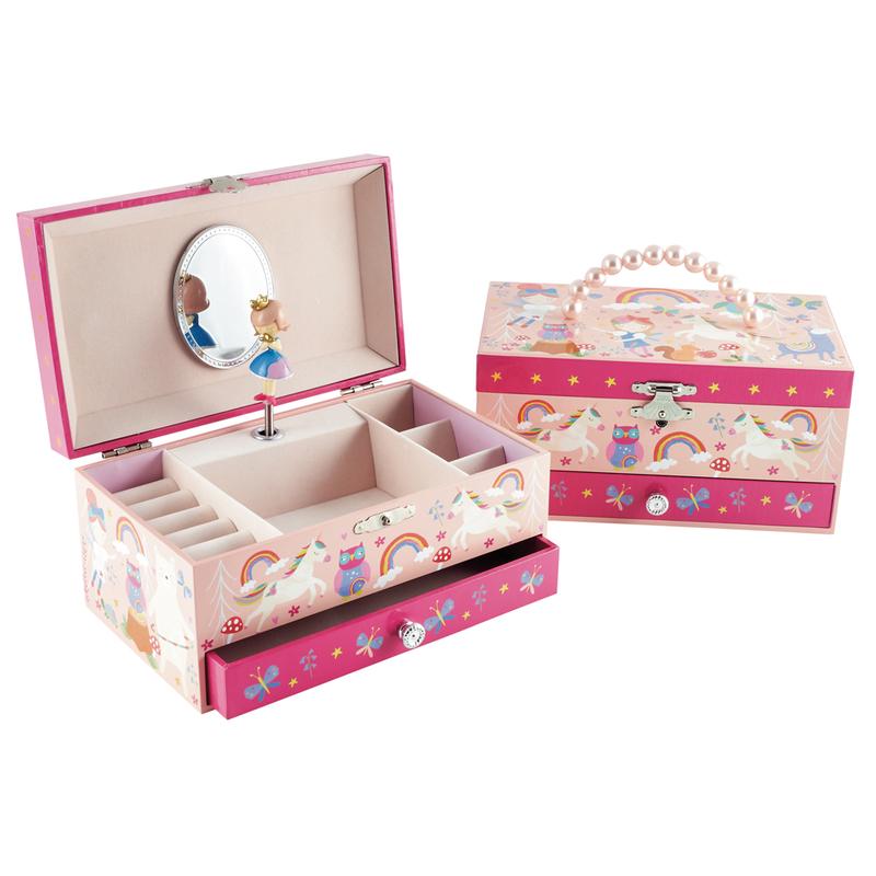 Musical Jewelry Box - Rainbow Woodland    