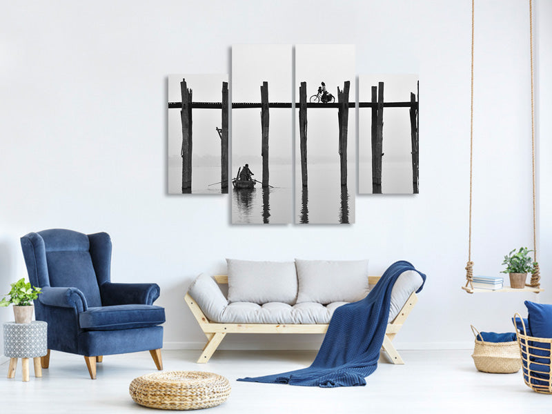 4-piece-canvas-print-u-bein-bridge-myanmar