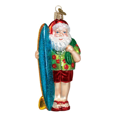 Old World Christmas Surfer Santa Ornament    