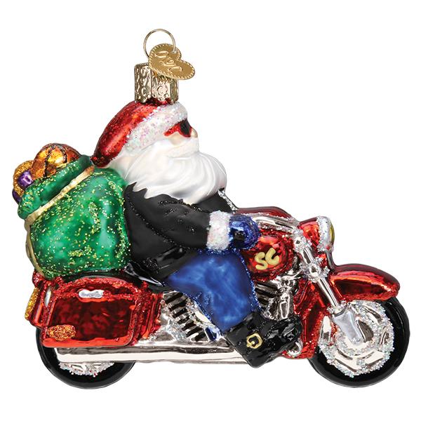Old World Christmas - Biker Santa Ornament    
