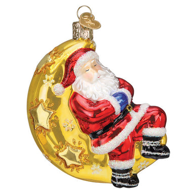 Old World Christmas Moonlight Santa Ornament    