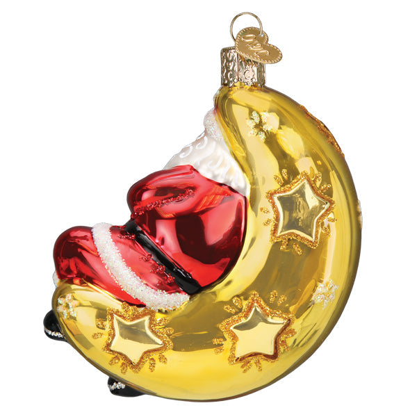 Old World Christmas Moonlight Santa Ornament    