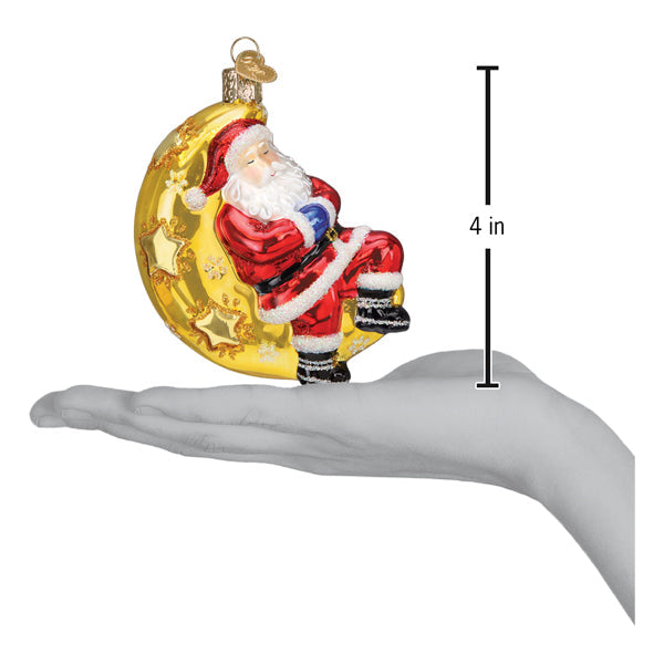 Old World Christmas Moonlight Santa Ornament    