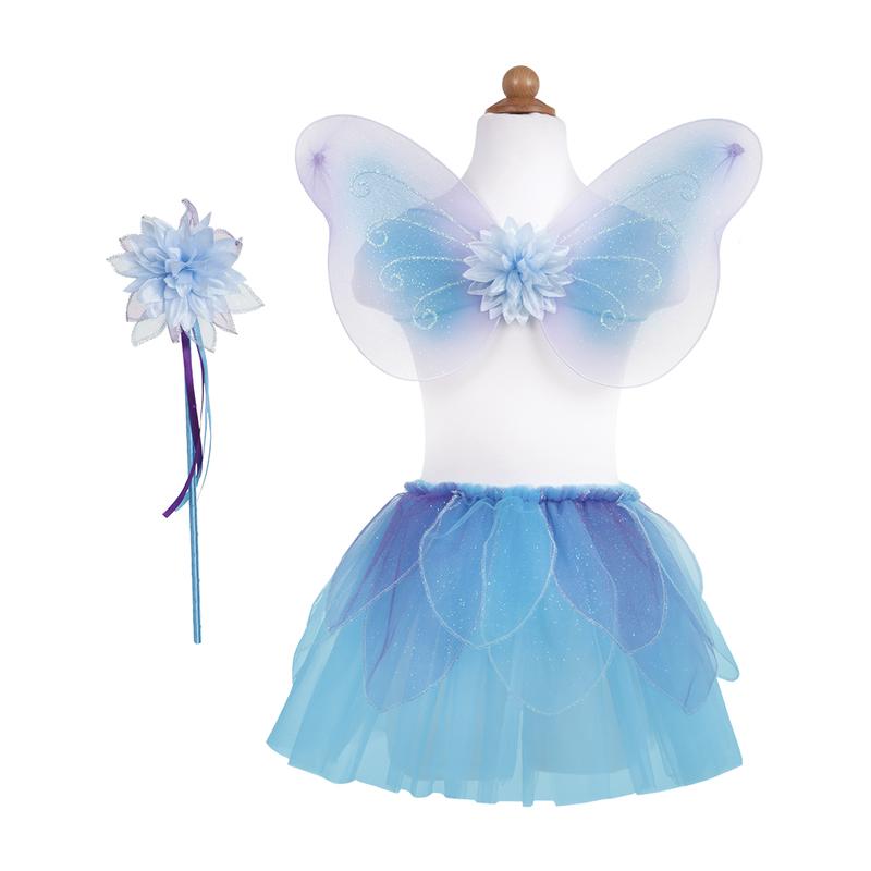 Blue Fancy Flutter Skirt With Wings And Wand - Size 4-6