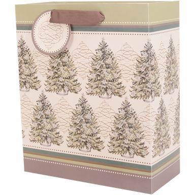 Christmas Tree Scrolls - Medium Gift Bag    