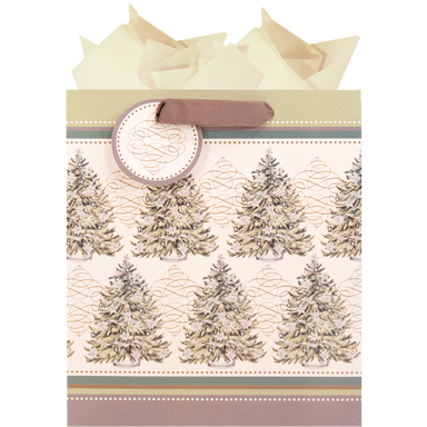 Christmas Tree Scrolls - Medium Gift Bag    