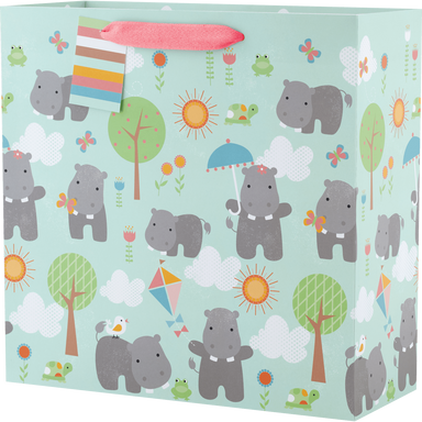 Happy Hippos - Large Gift Bag    