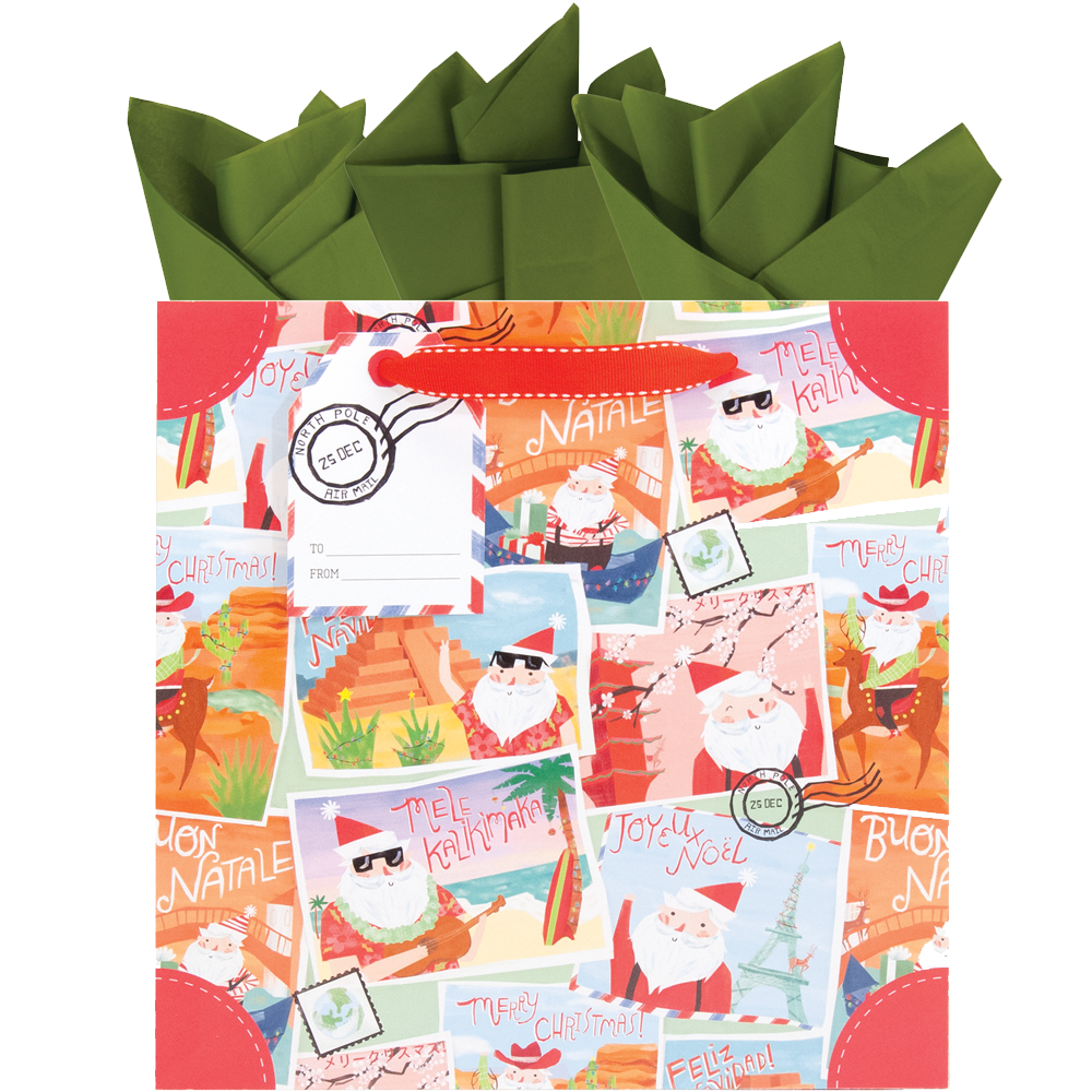 Santa's Vacation - Medium Gift Bag    