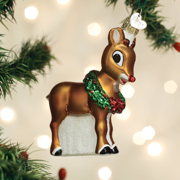 Old World Christmas Rudolph The Red Nosed Reindeer Ornament    