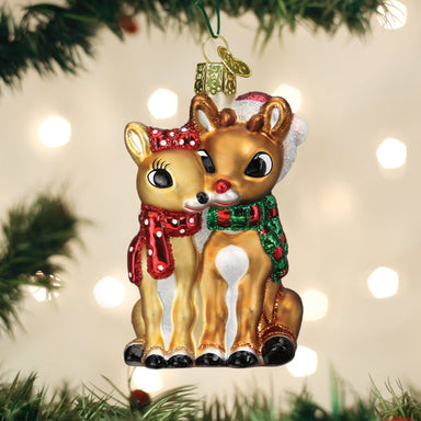 Old World Christmas Rudolph and Clarice Ornament    