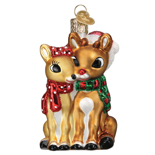 Old World Christmas Rudolph and Clarice Ornament    