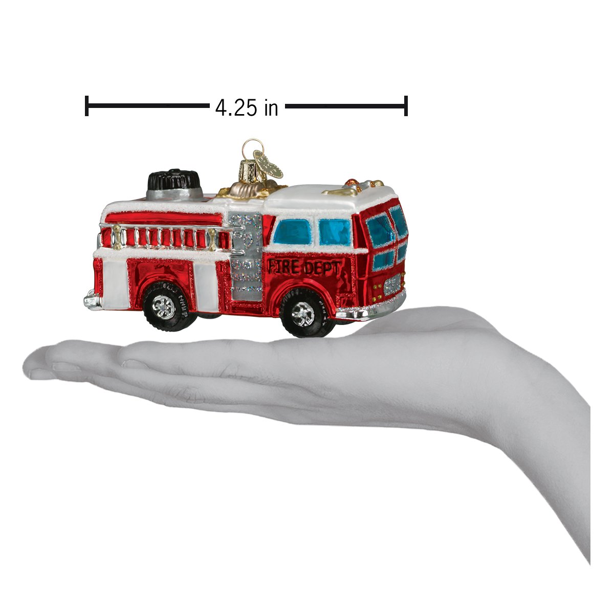 Old World Christmas Fire Truck Ornament    