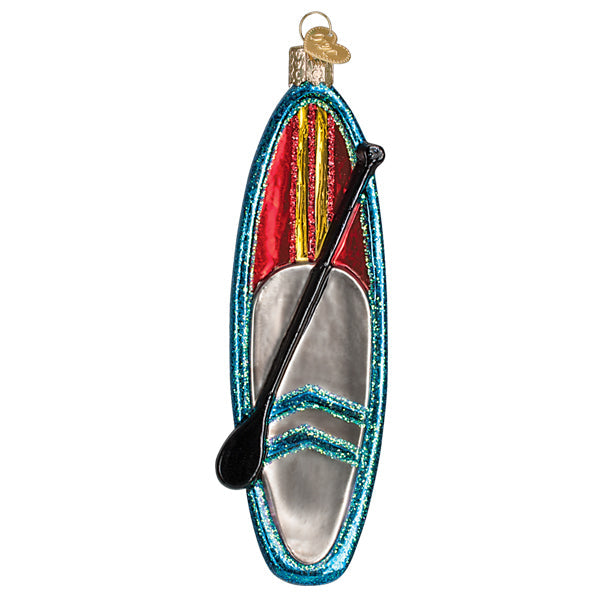 Old World Christmas Blue Stand Up Paddle Board Ornament    