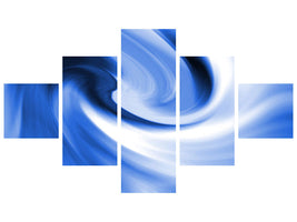 5-piece-canvas-print-abstract-blue-wave