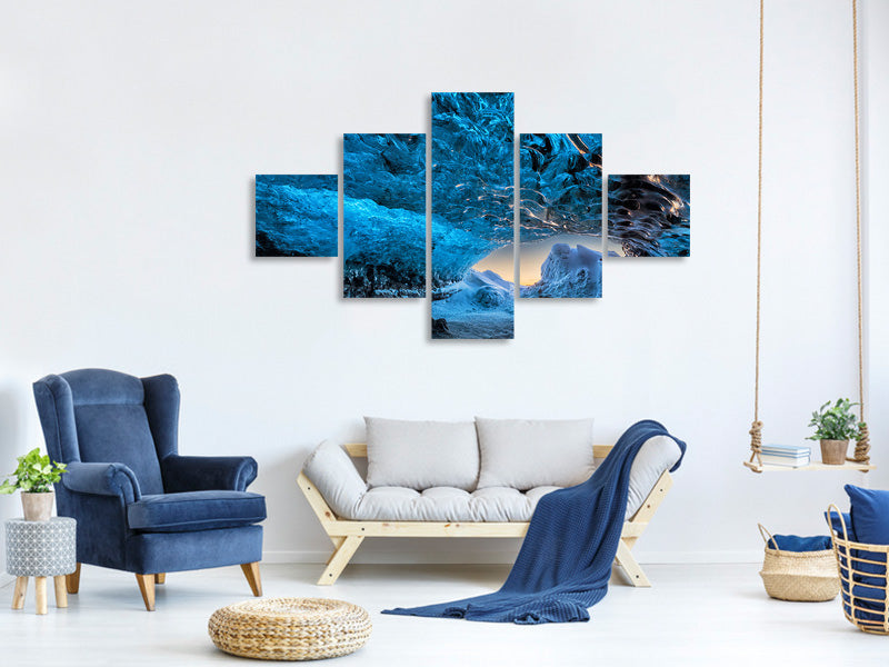 5-piece-canvas-print-crystal-cave
