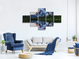 5-piece-canvas-print-sunrise-on-mount-shuksan