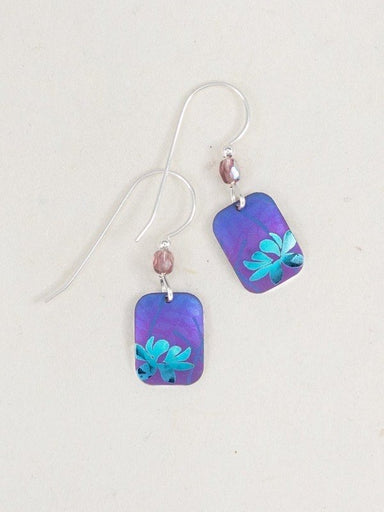 Holly Yashi Blooming Lotus Earrings - Purple/Teal    