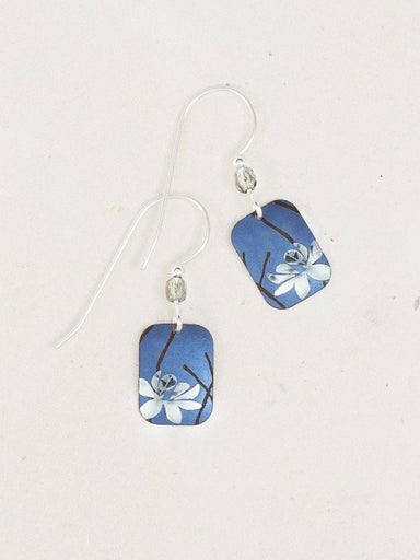 Holly Yashi Blooming Lotus Earring - Blue/Silver    