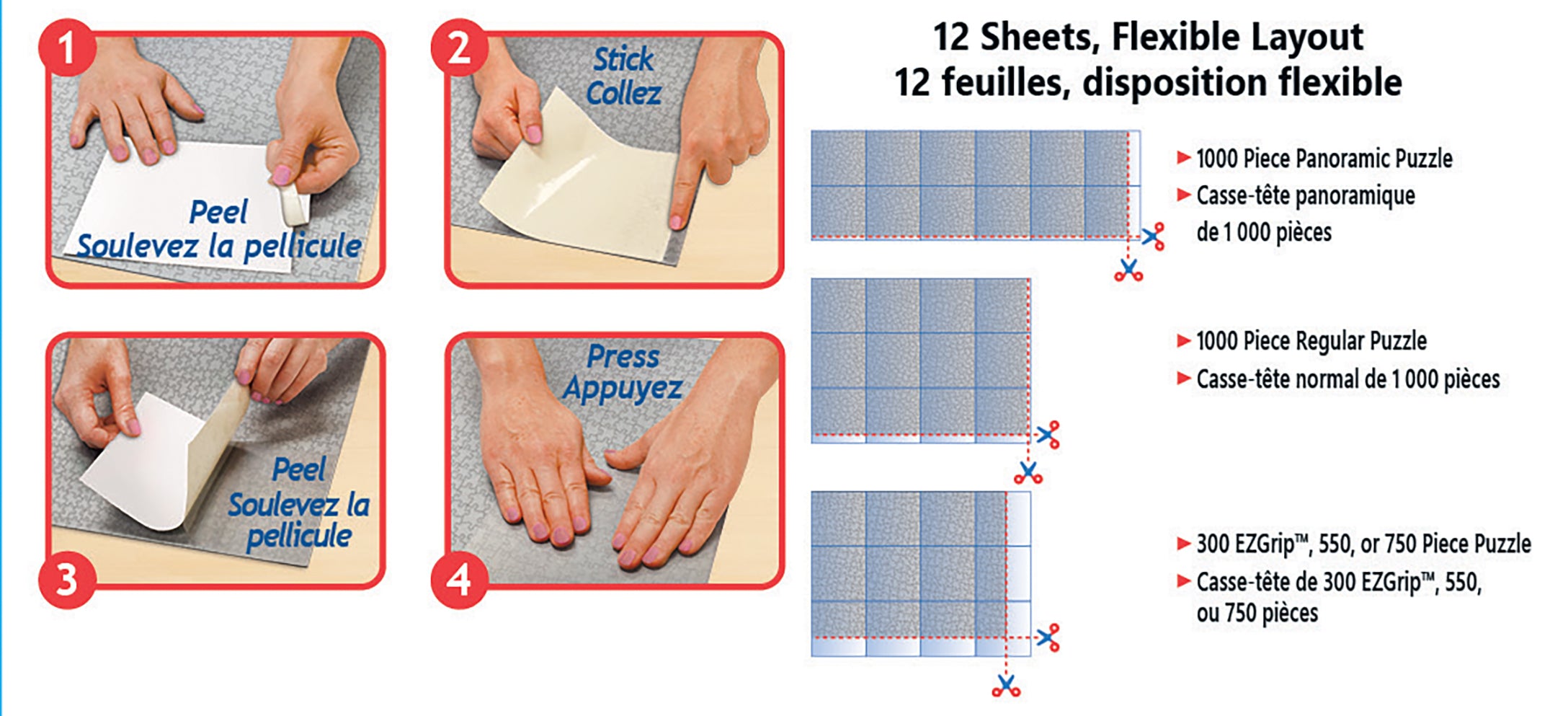 Peel & Stick Puzzle Glue Sheets    