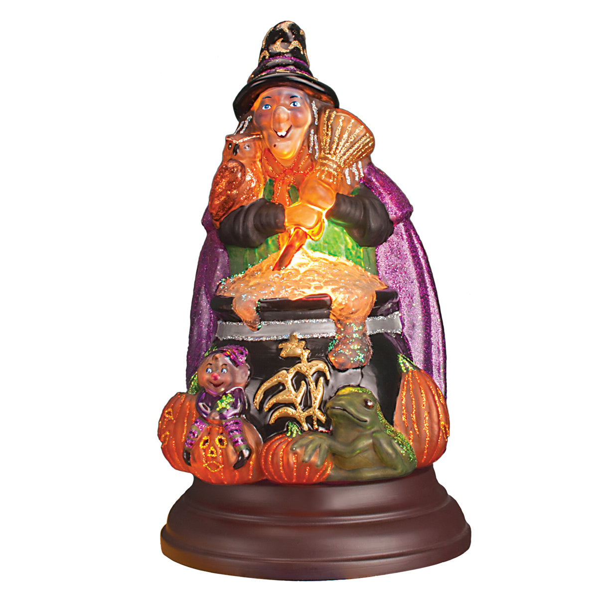 Old World Christmas Witch With Cauldron Light    