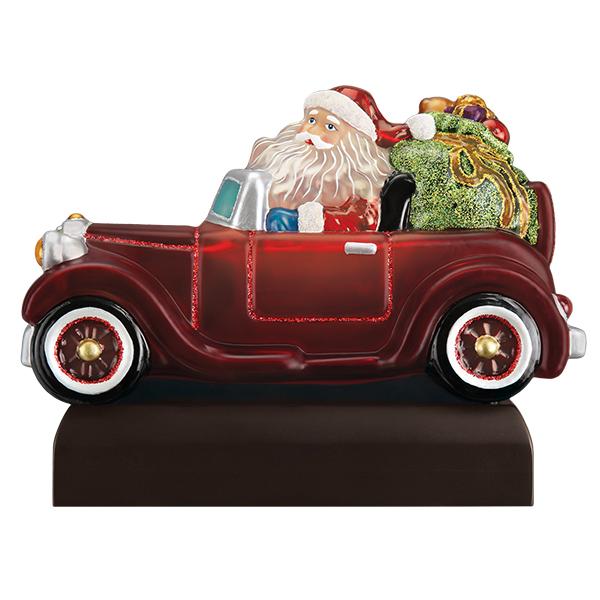 Old World Christmas Santa In Antique Car Light    