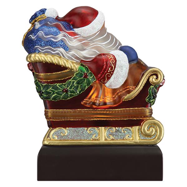 Old World Christmas Santa In Sleigh Light Up Figurine    