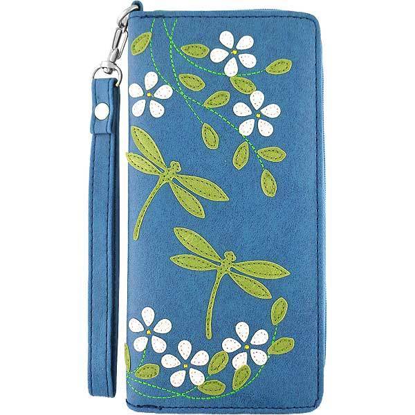 Lavishy Applique Dragonfly - Wristlet Wallet Blue 3272133.1
