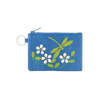 Lavishy Applique Dragonfly - Vegan Zip Coin Purse Blue 3272138.1