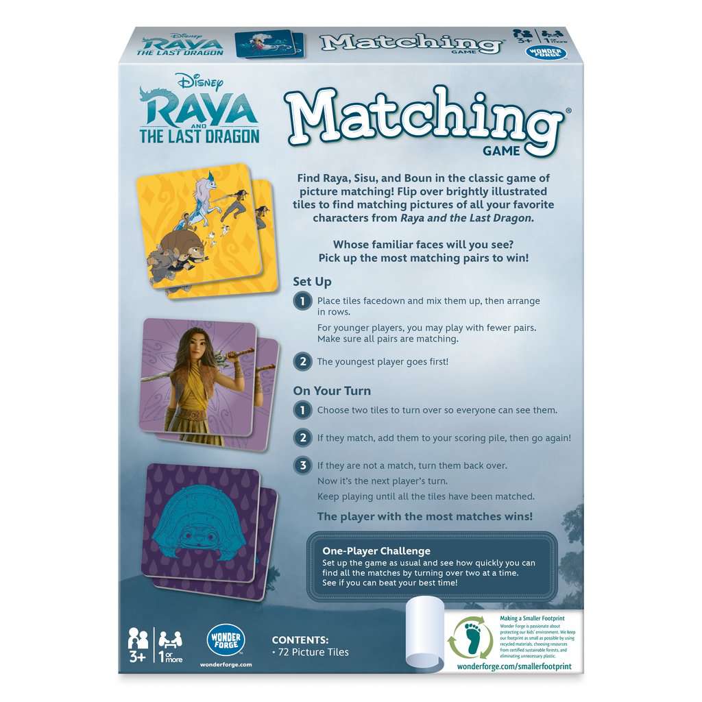 Disney Matching Game - Raya and The Last Dragon    