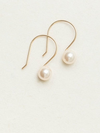 Holly Yashi Julianna Pearl Drop Earrings - White/Gold    