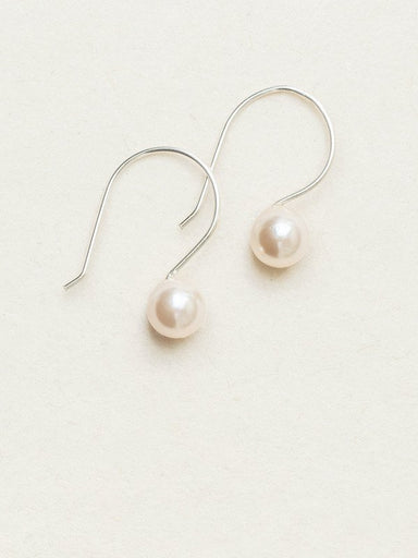 Holly Yashi Julianna Pearl Drop Earrings - White/Silver    