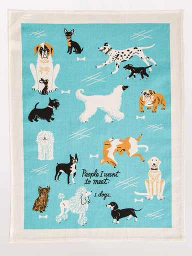 Blue Q Dishtowel - People I Want To Meet: Dogs    