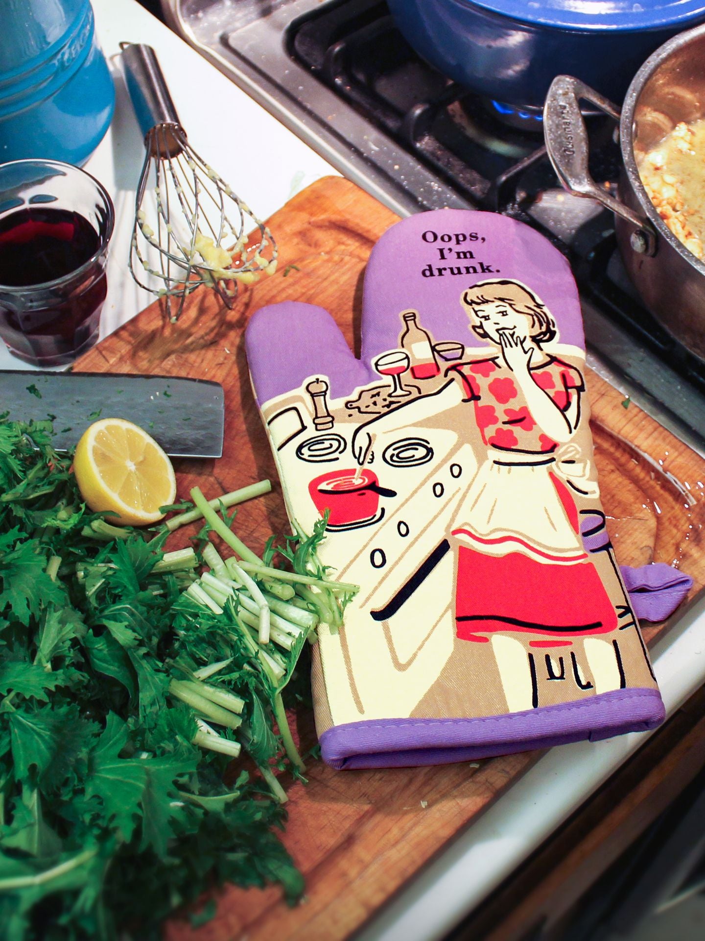 Blue Q Oven Mitt - Oops, I'm Drunk.    