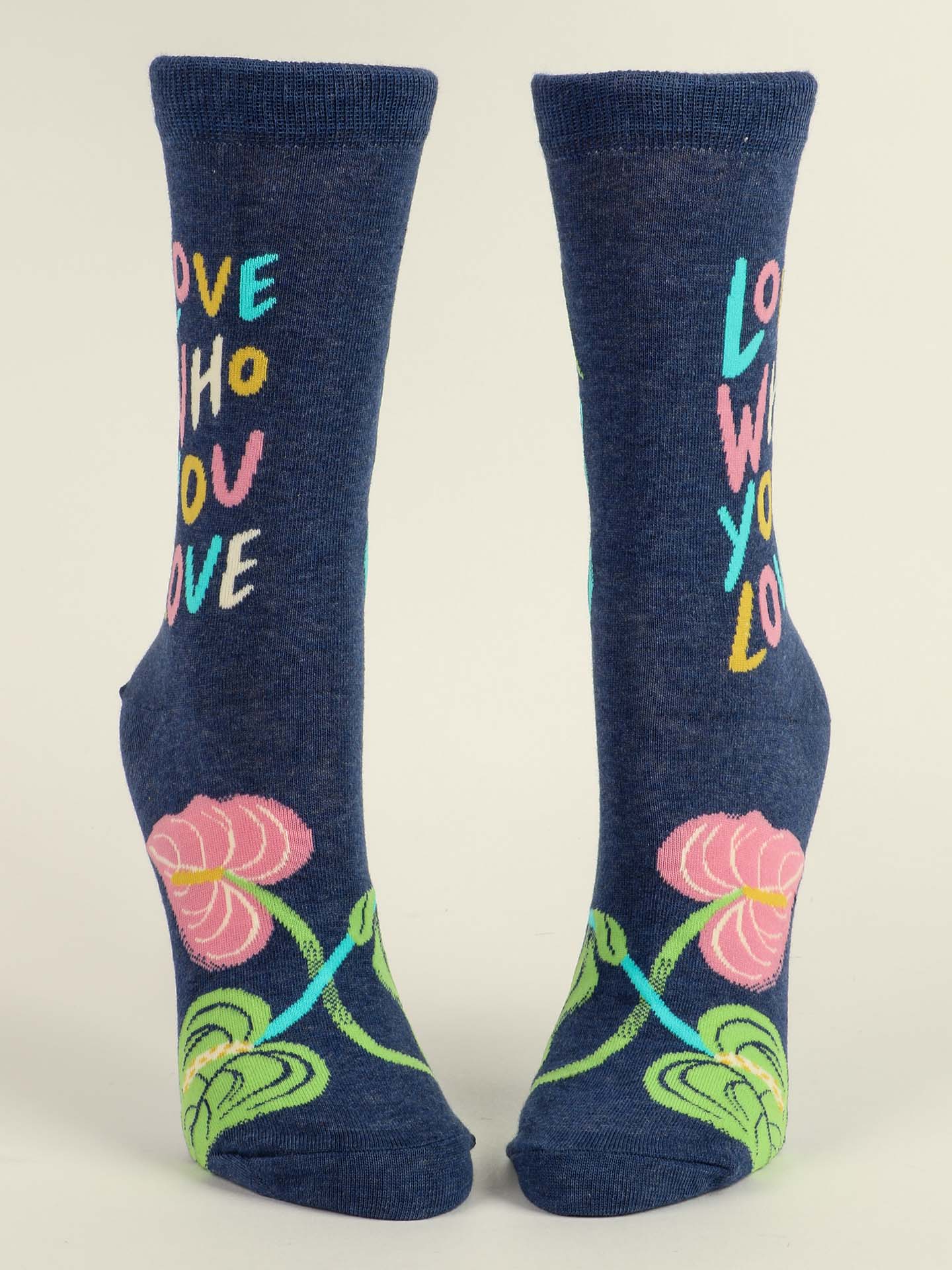 Blue Q Womens Crew Socks - Love Who You Love    