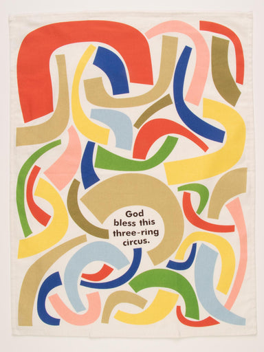Blue Q Dishtowel - God Bless This Three Ring Circus    