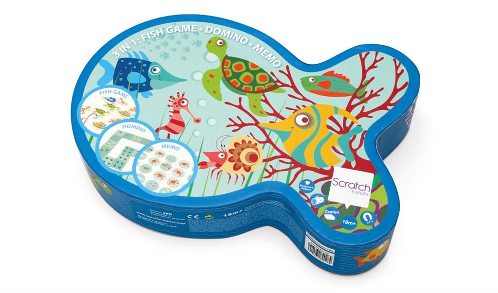 3 in 1 - Fishing Game, Domino, Memo    