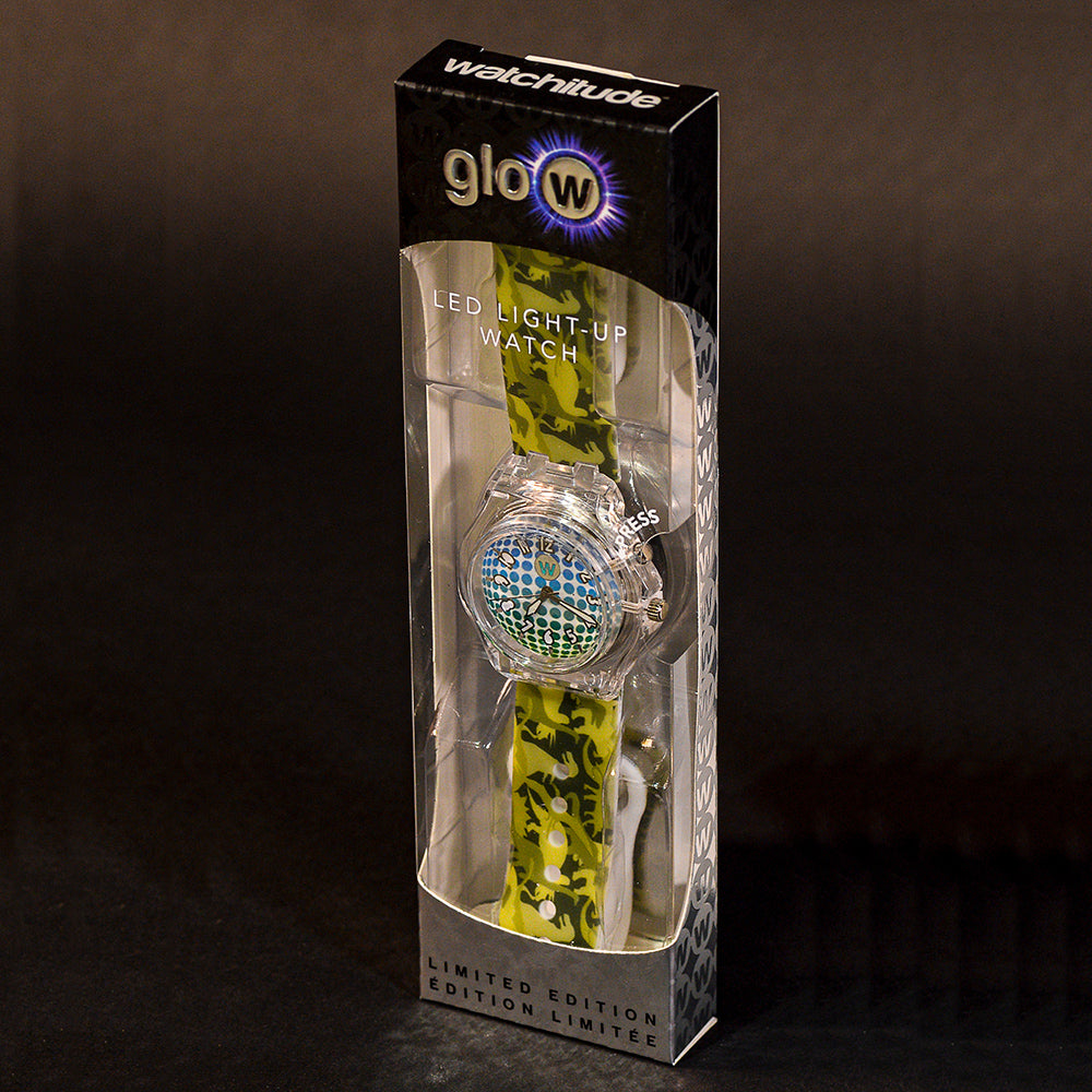 Dino Camo Glow LED Light Up Watch    