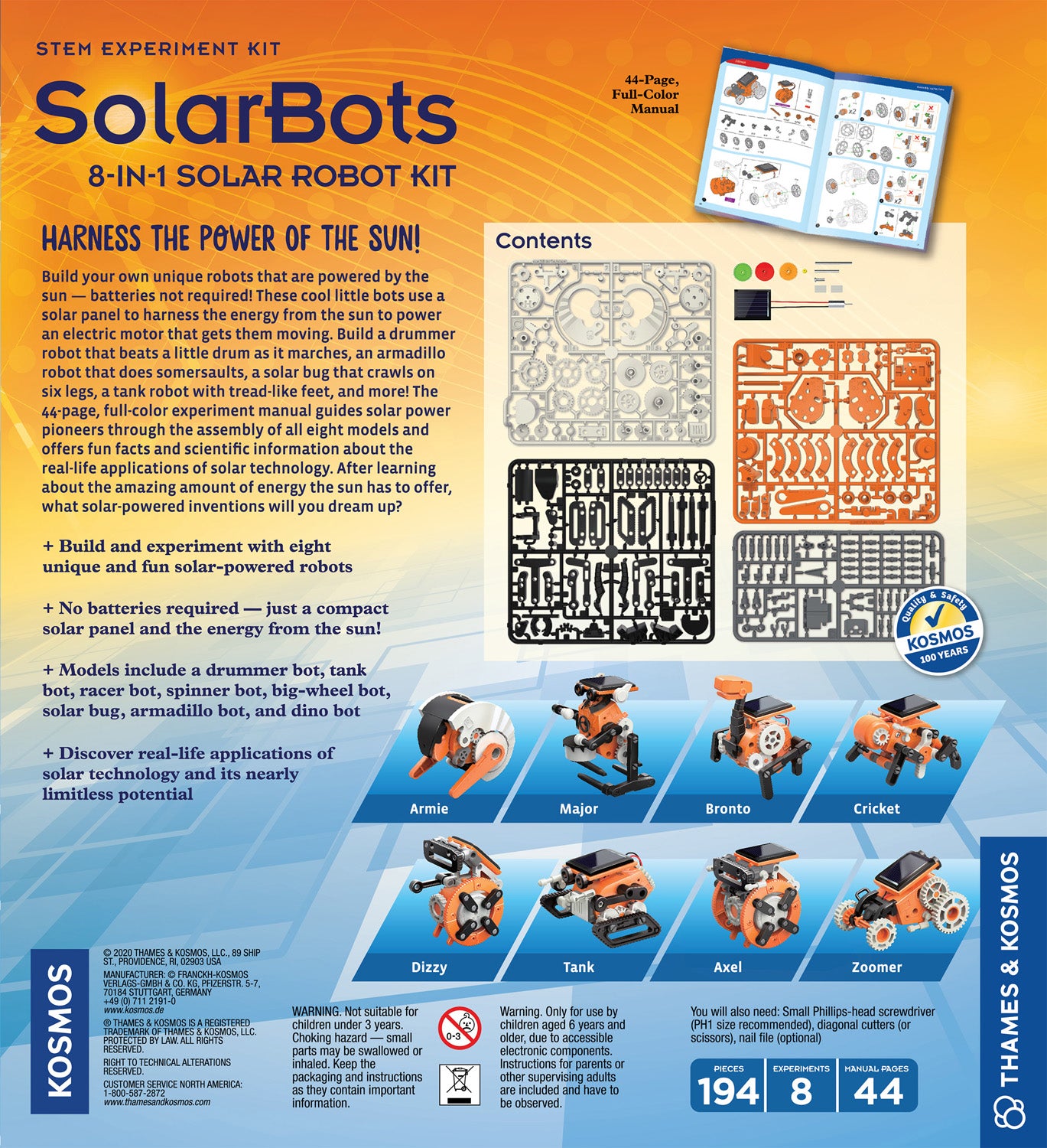 Solar Bots - 8 in 1 Solar Robot Kit    