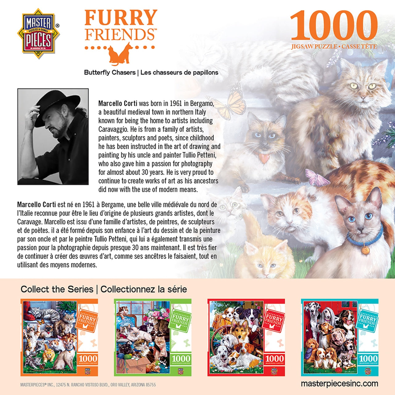 Furry Friends Butterfly Chasers 1000 Piece Puzzle    