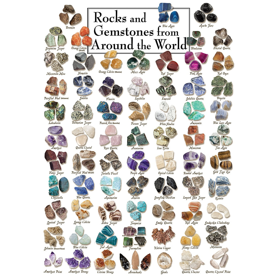 Rocks and Gemstones from Around The World 1000 Piece Puzzle    
