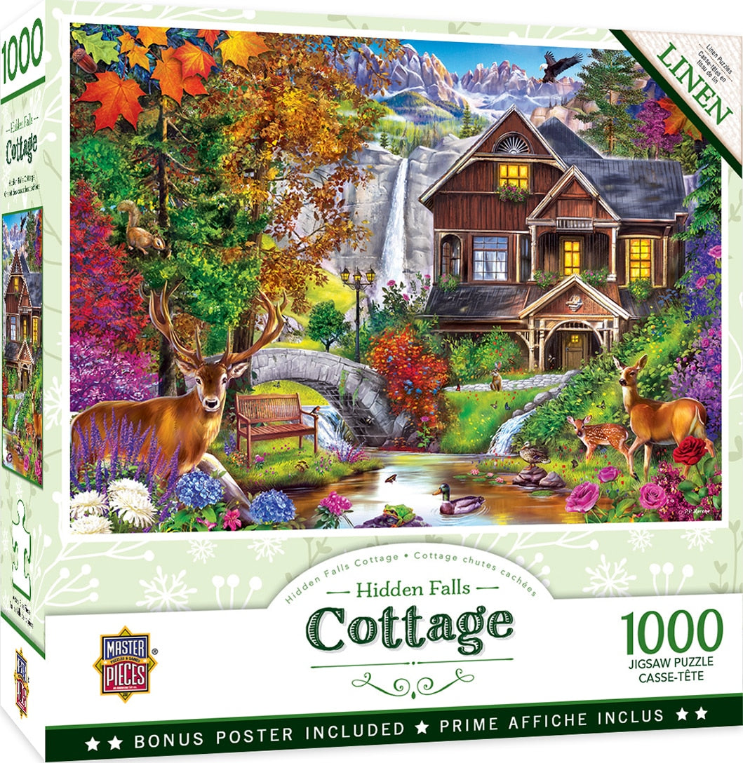 Hidden Falls Retreat Cottage 1000 Piece Puzzle    