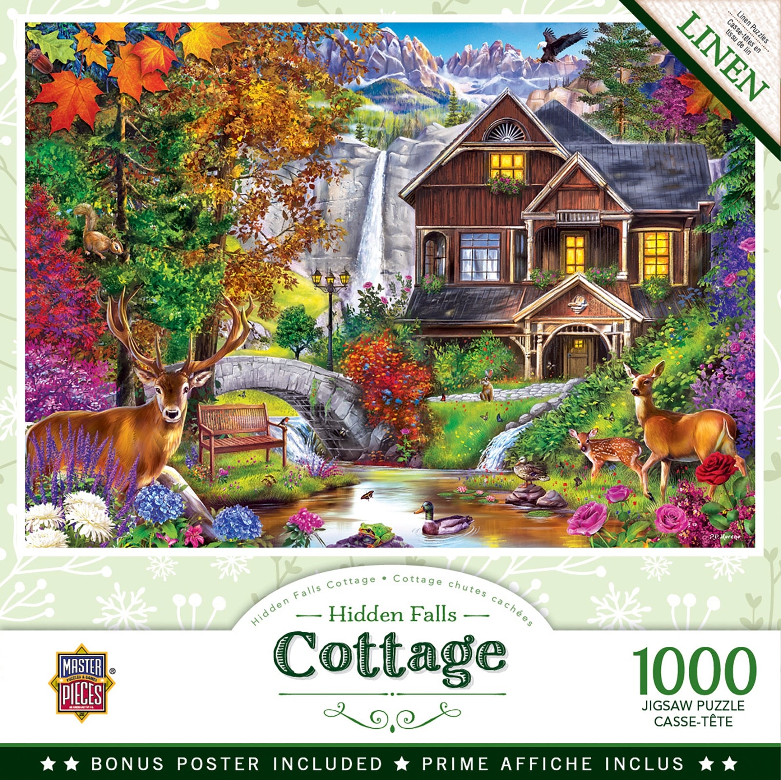 Hidden Falls Retreat Cottage 1000 Piece Puzzle    