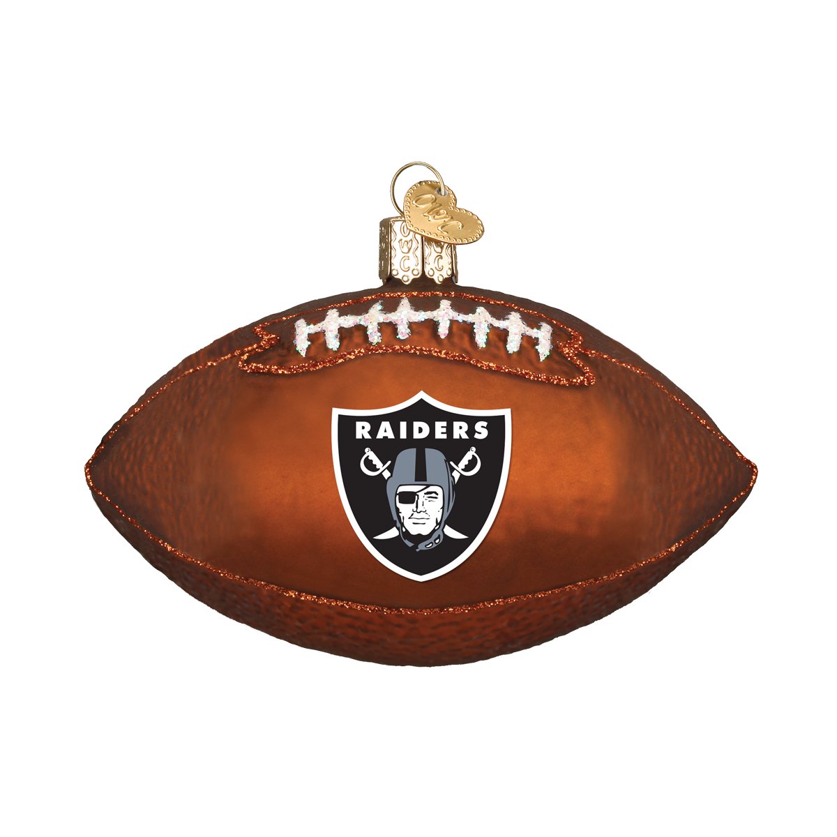Old World Christmas - NFL Oakland Raiders Football Ornament    