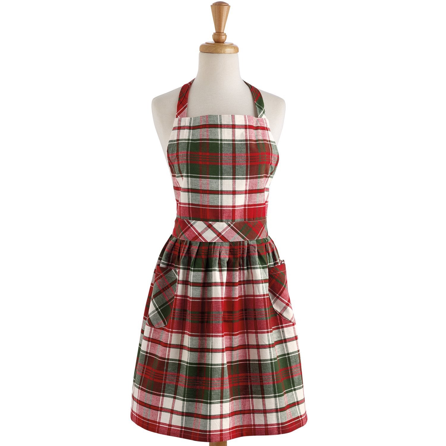 Joyful Holiday Plaid Apron    