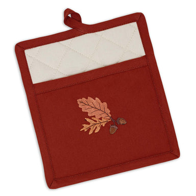 Embroidered Acorn Potholder    